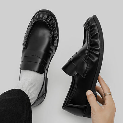 Ruffle Detail Strap Loafers