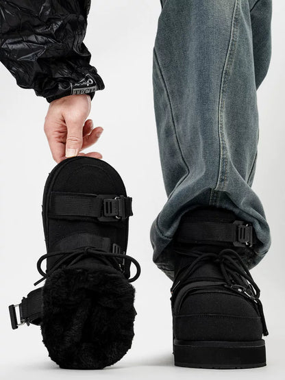 Lunar Drift Triple-Buckle Platform Boots