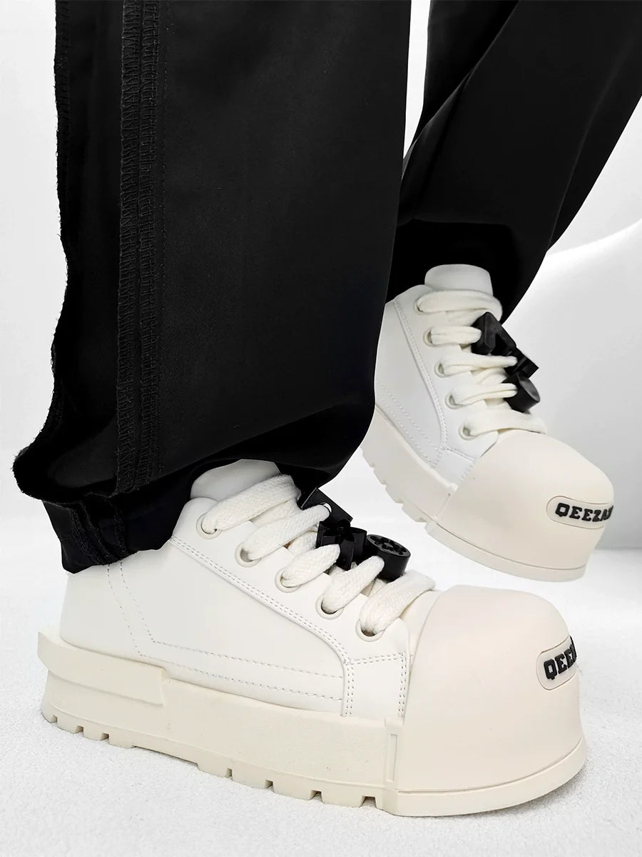 Chunky Platform Sneakers with Lace Charms
