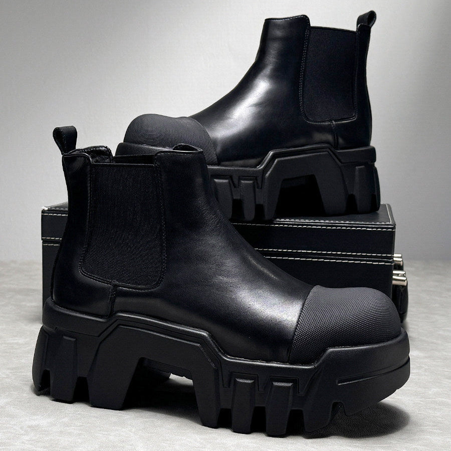 Side Gore Platform Thick Sole Short Boots