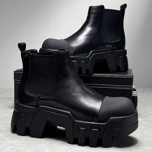 Side Gore Platform Thick Sole Short Boots