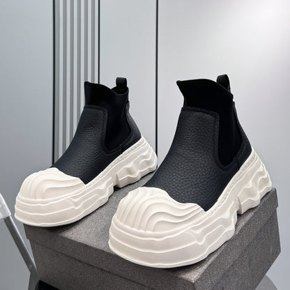 Side Gore Platform Sneaker Boots