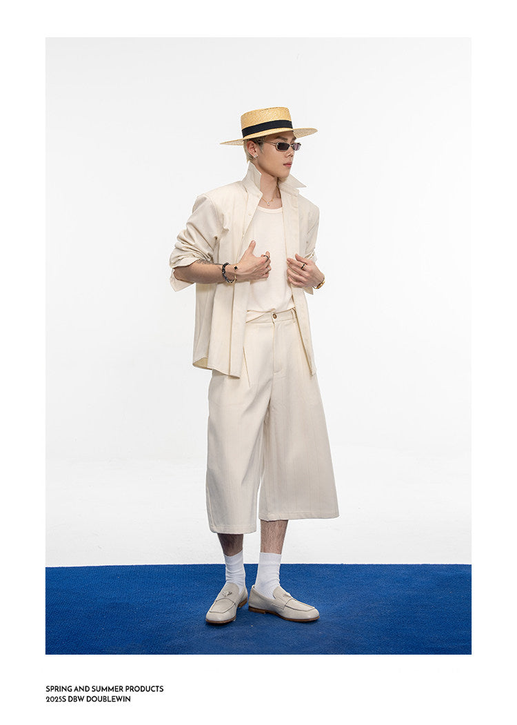 Relaxed Drape Shirt Set