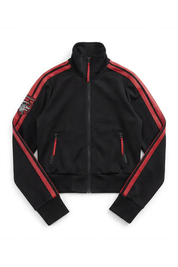 RUDE WOLF Blood Wolf Embroidered Suede Jacket