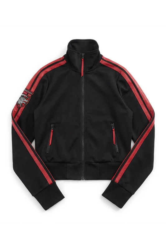 RUDE WOLF Blood Wolf Embroidered Suede Jacket