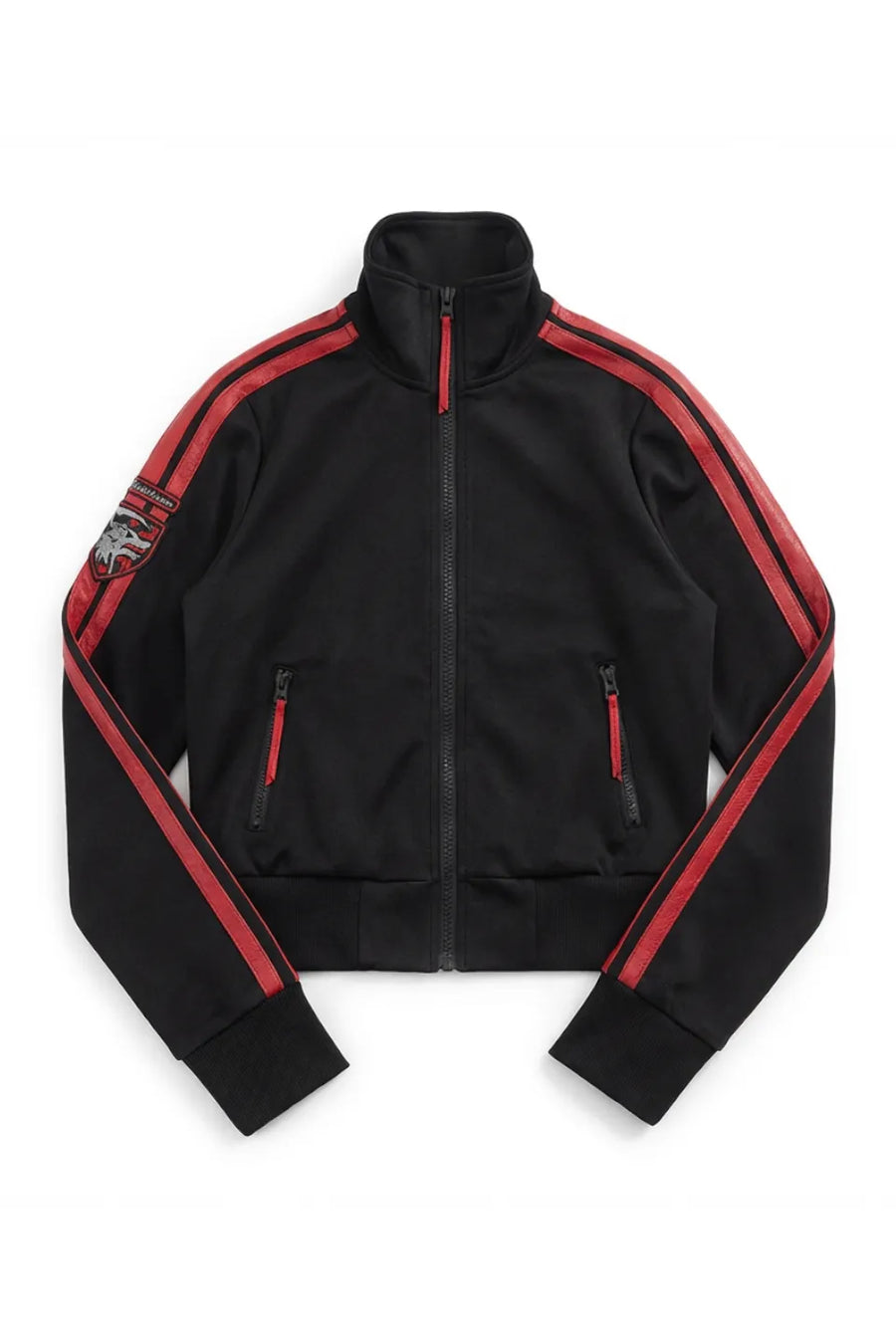 RUDE WOLF Blood Wolf Embroidered Suede Jacket
