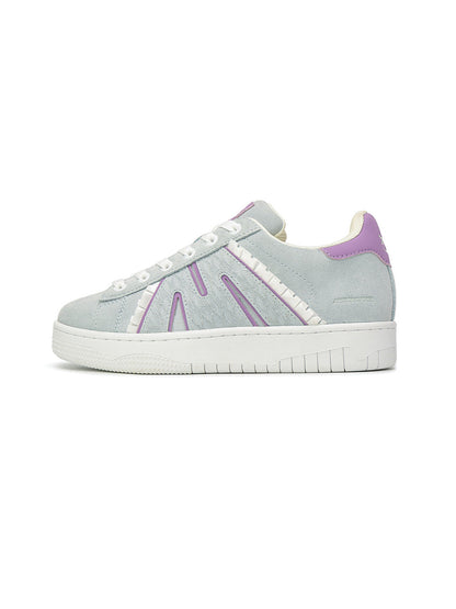 Suede Platform Sneakers with Three Lace Sets