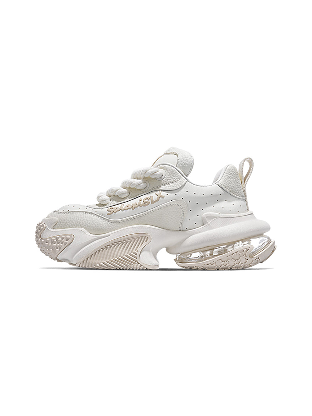White Vortex Logo Platform Sneakers