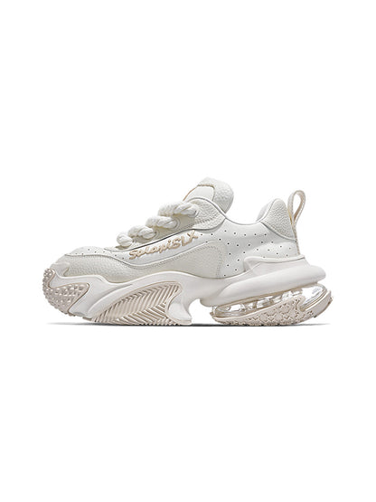 White Vortex Logo Platform Sneakers