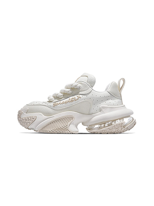 White Vortex Logo Platform Sneakers