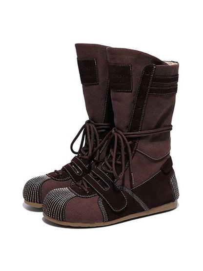 Black Knockout Pro Hybrid Velcro Boxing Trainer Boots