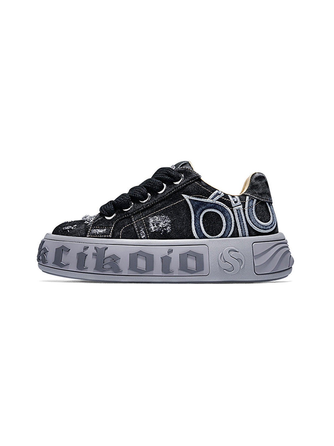 Ripped Denim OWL Skate Sneakers