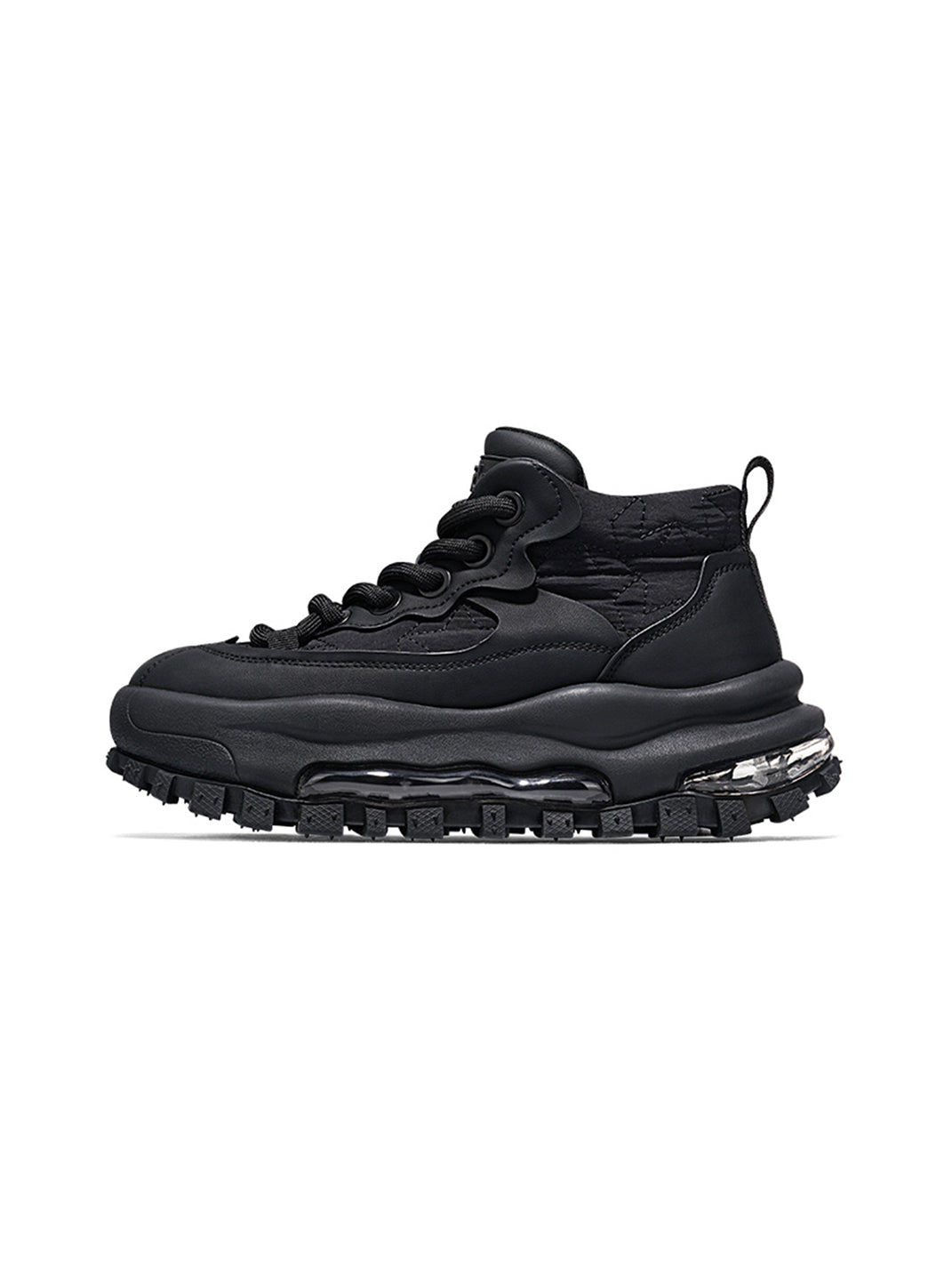 Black Trail Platform Outdoor Sneakers