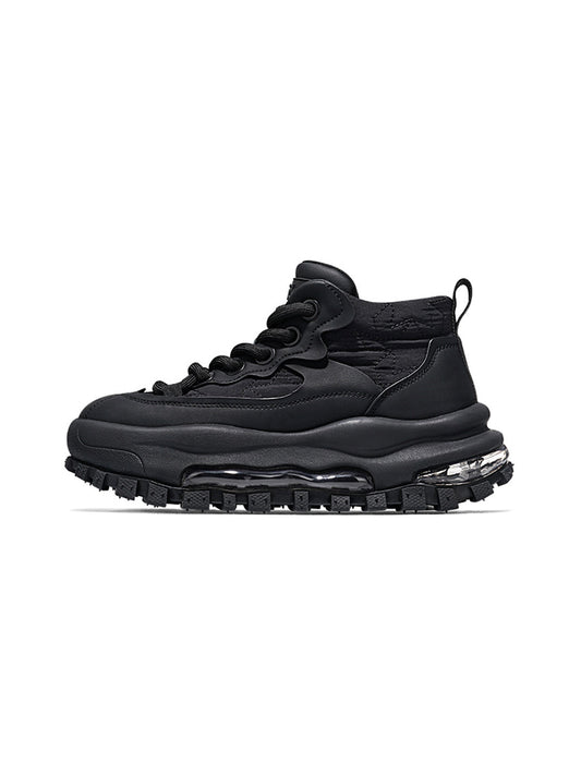 Black Trail Platform Outdoor Sneakers