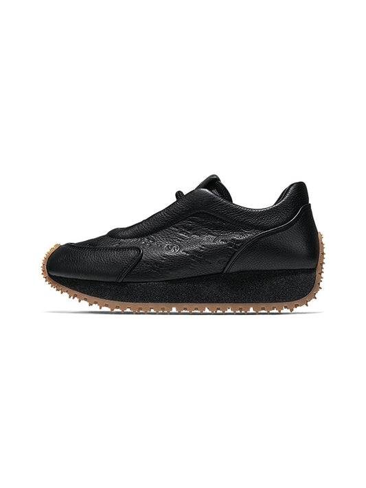 Black Retro Runner Chunky Sneakers