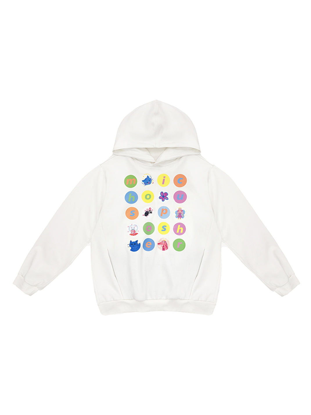 Cartoon Polka Dot Heavyweight Cotton Hoodie