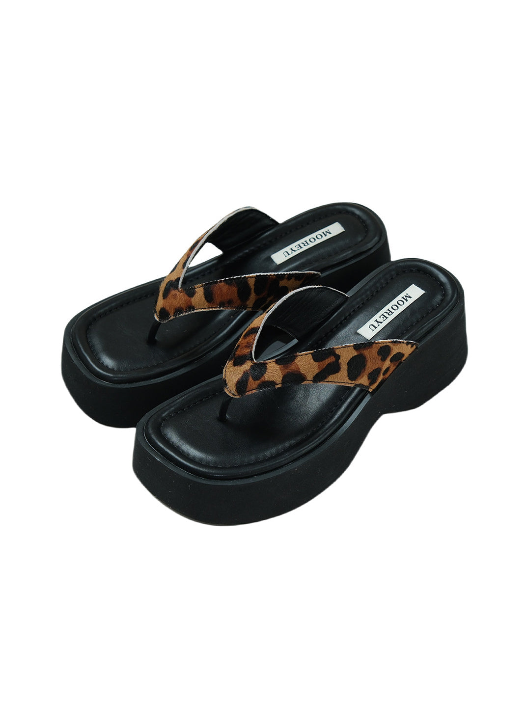 Mooreyu Color-Pop Platform Flip-Flops