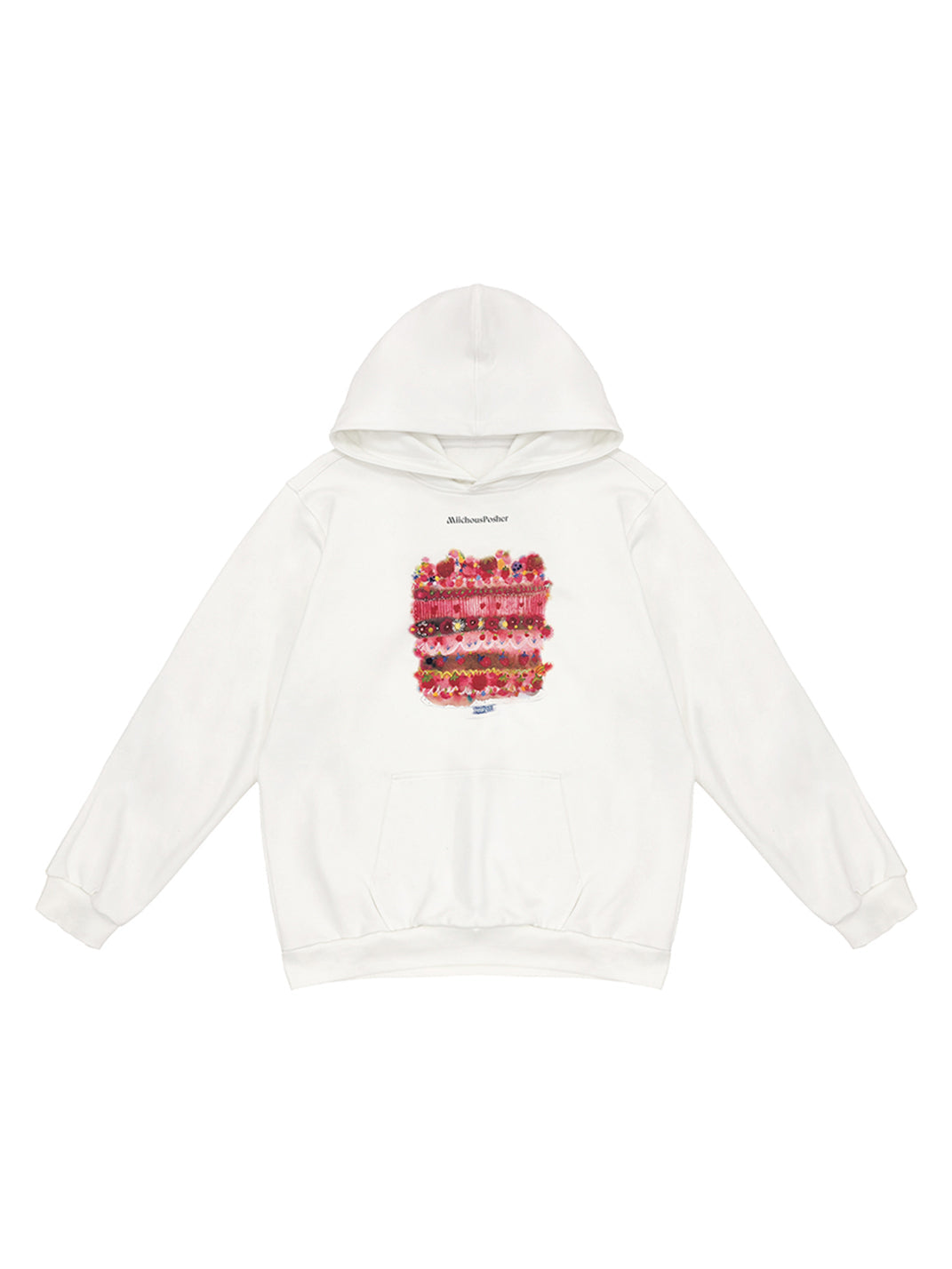 Cake Print Heavyweight Cotton Hoodie