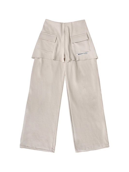 Layered Faux Skirt Cotton Sweatpants