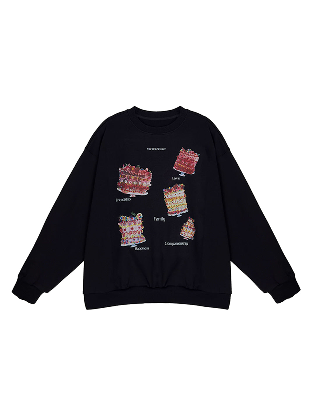 Cake Print Heavyweight Cotton Sweatshirt