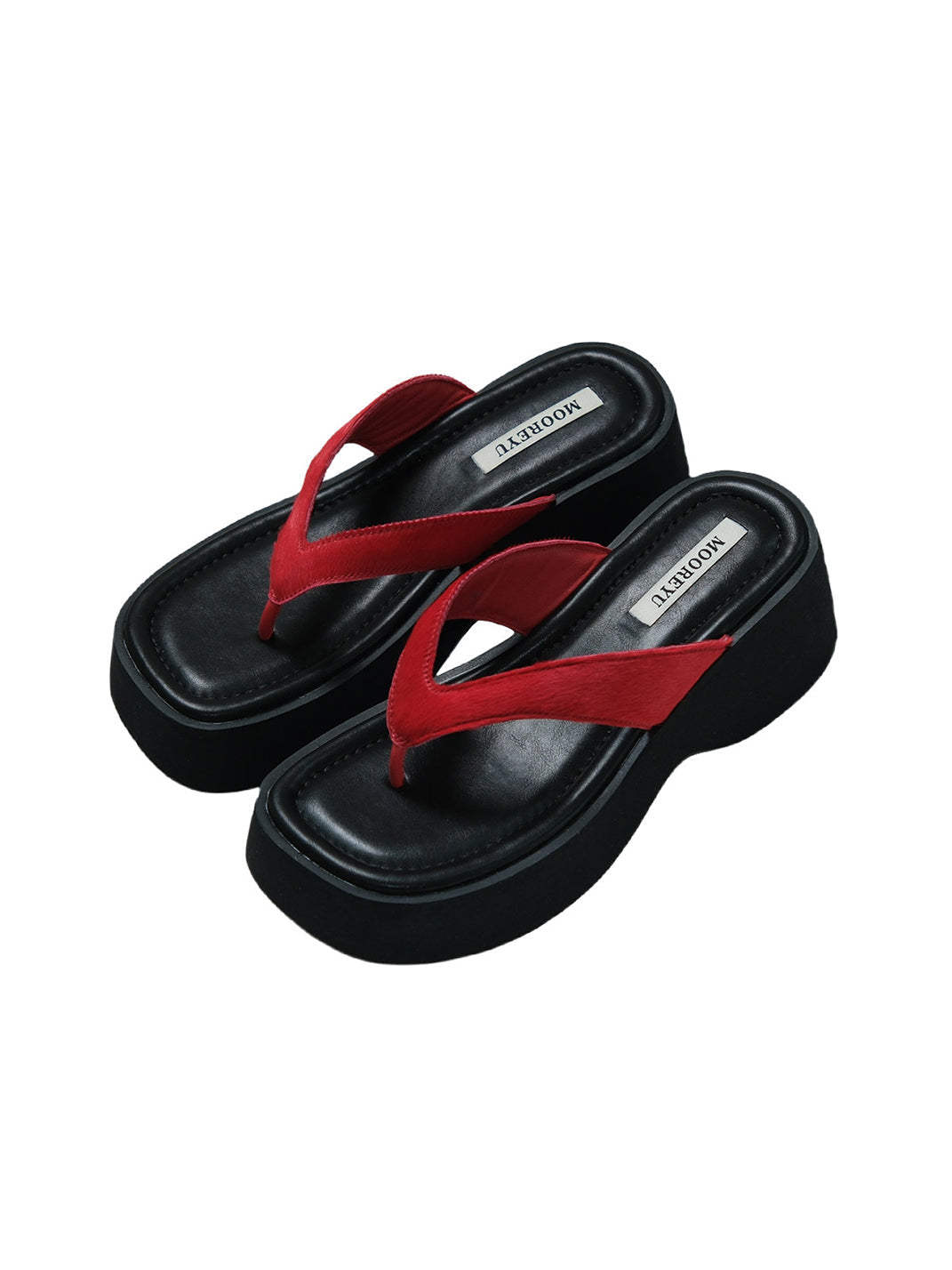 Mooreyu Color-Pop Platform Flip-Flops