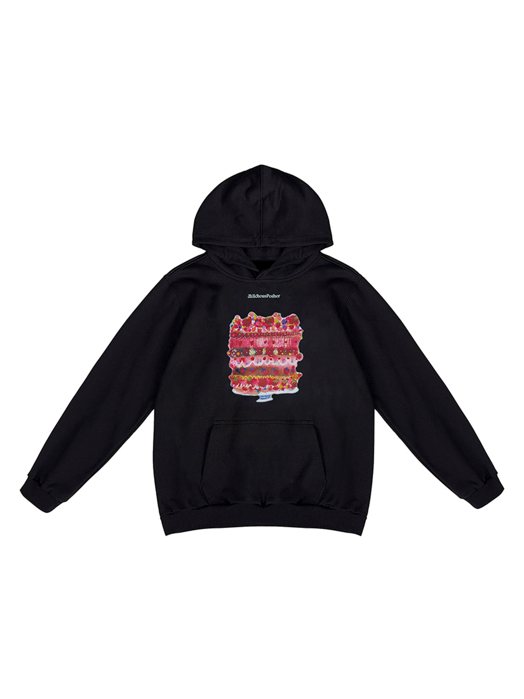 Cake Print Heavyweight Cotton Hoodie