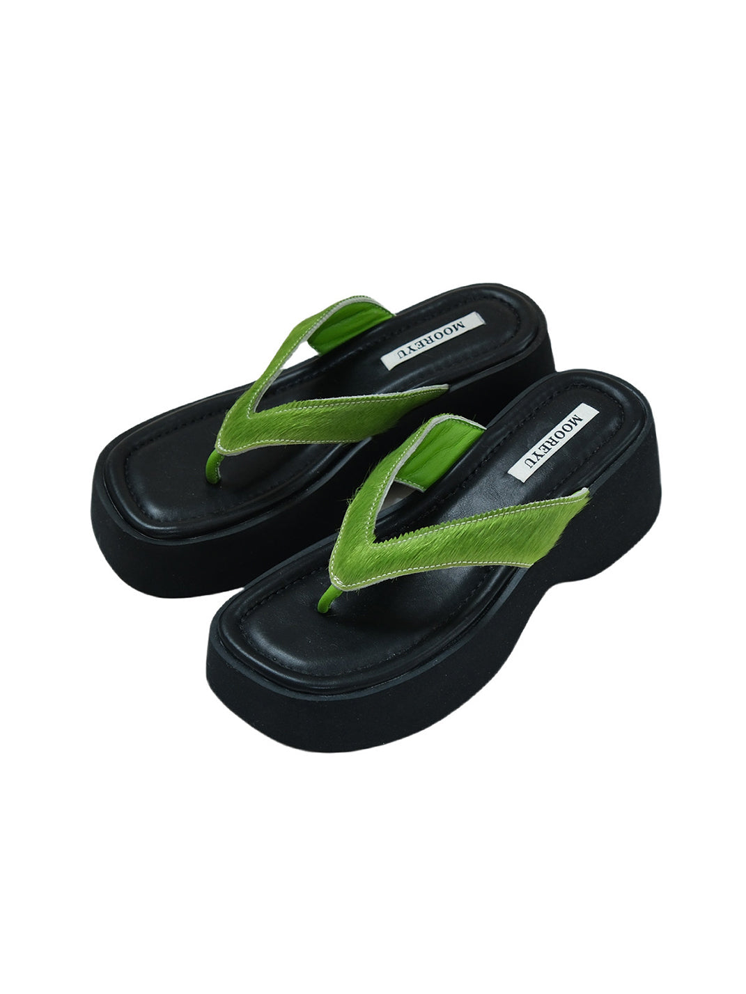 Mooreyu Color-Pop Platform Flip-Flops