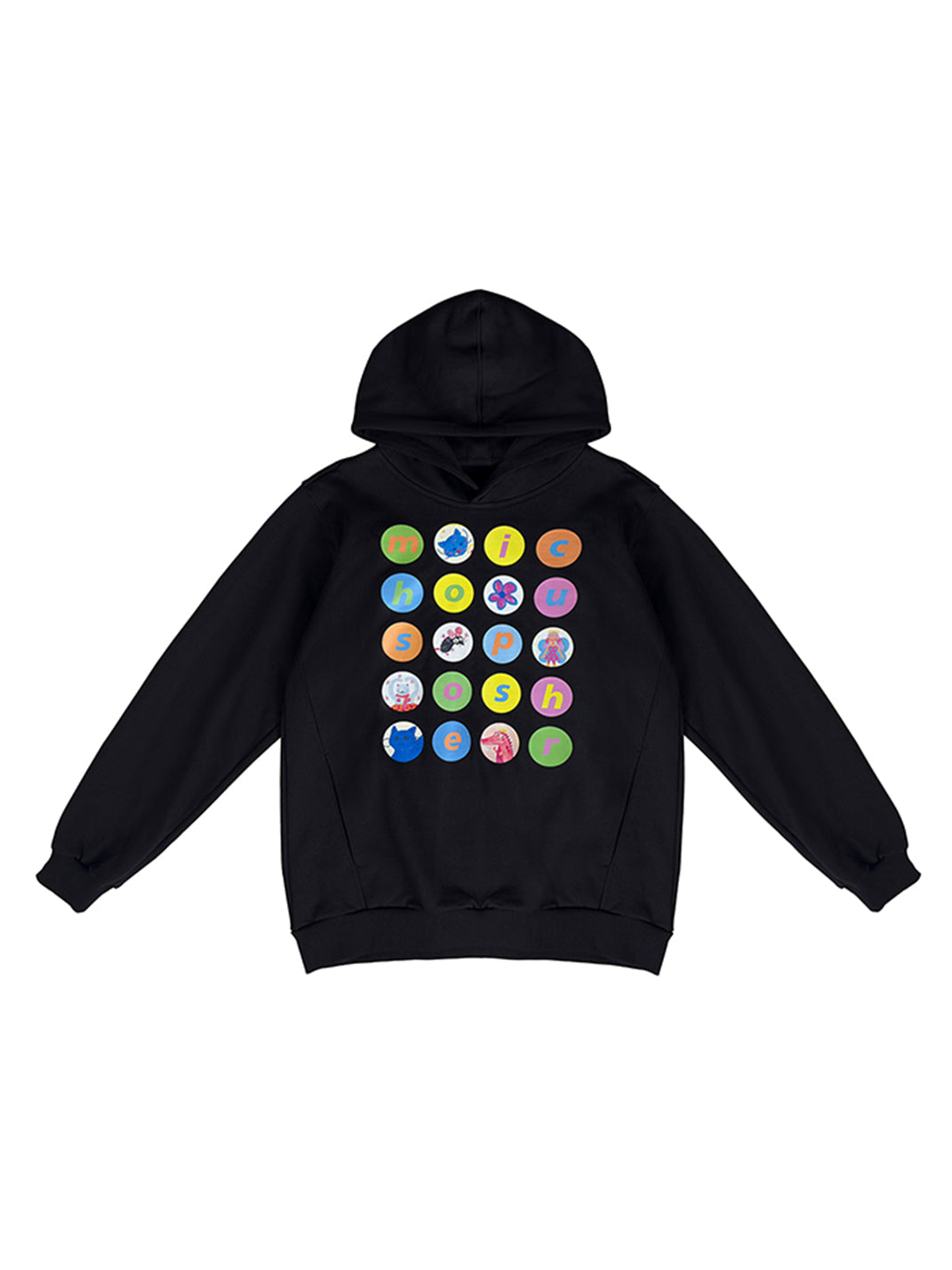 Cartoon Polka Dot Heavyweight Cotton Hoodie