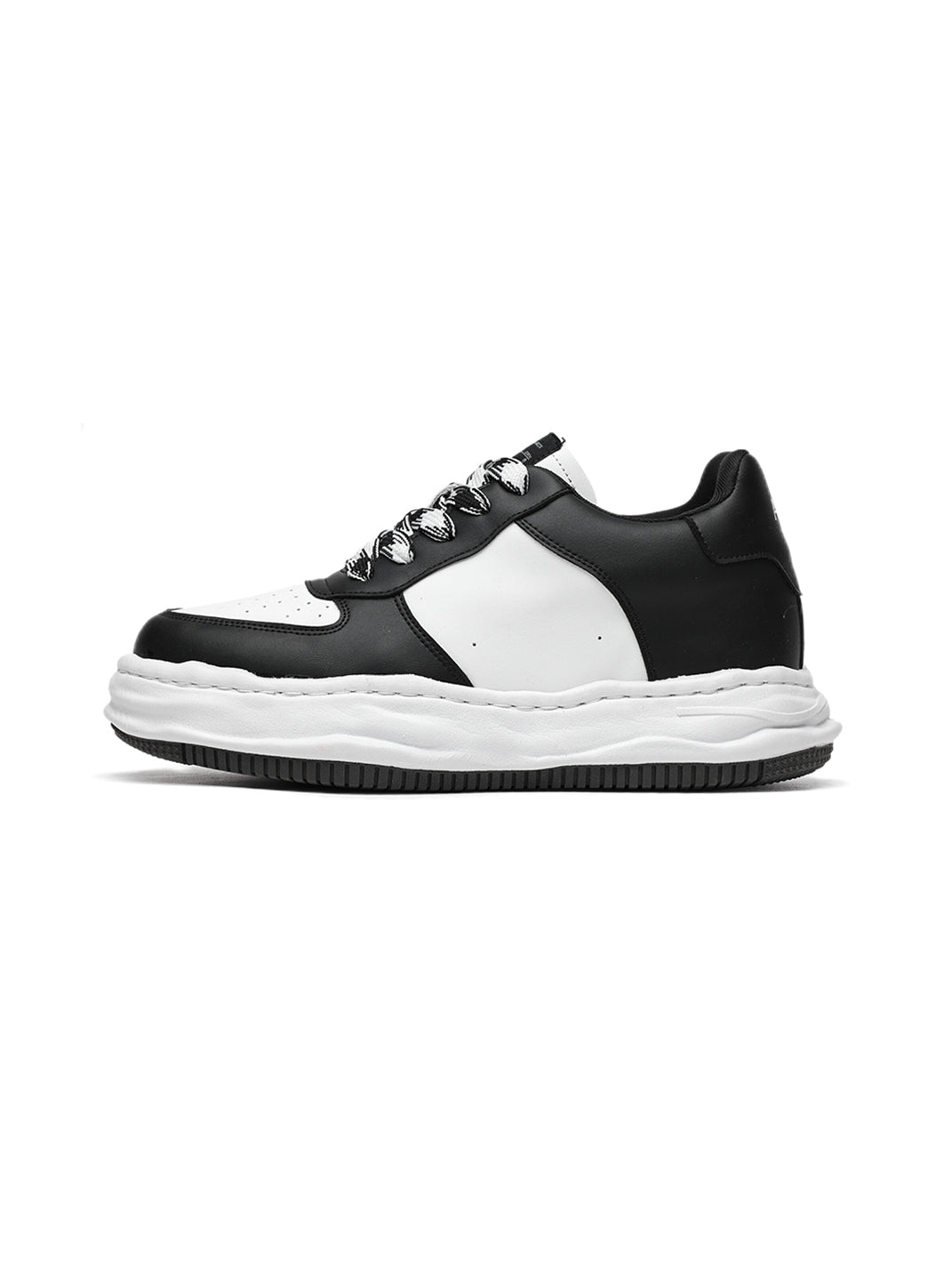 Paneled Wavy Platform Sneakers