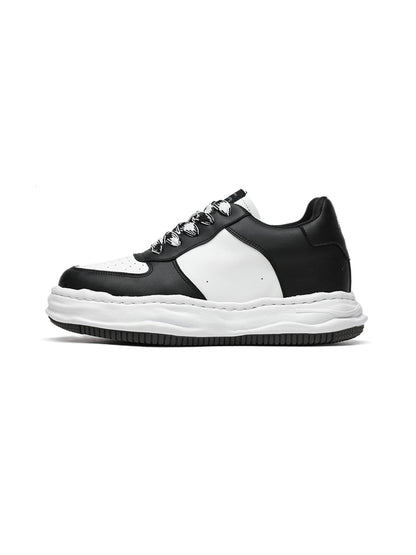 Paneled Wavy Platform Sneakers