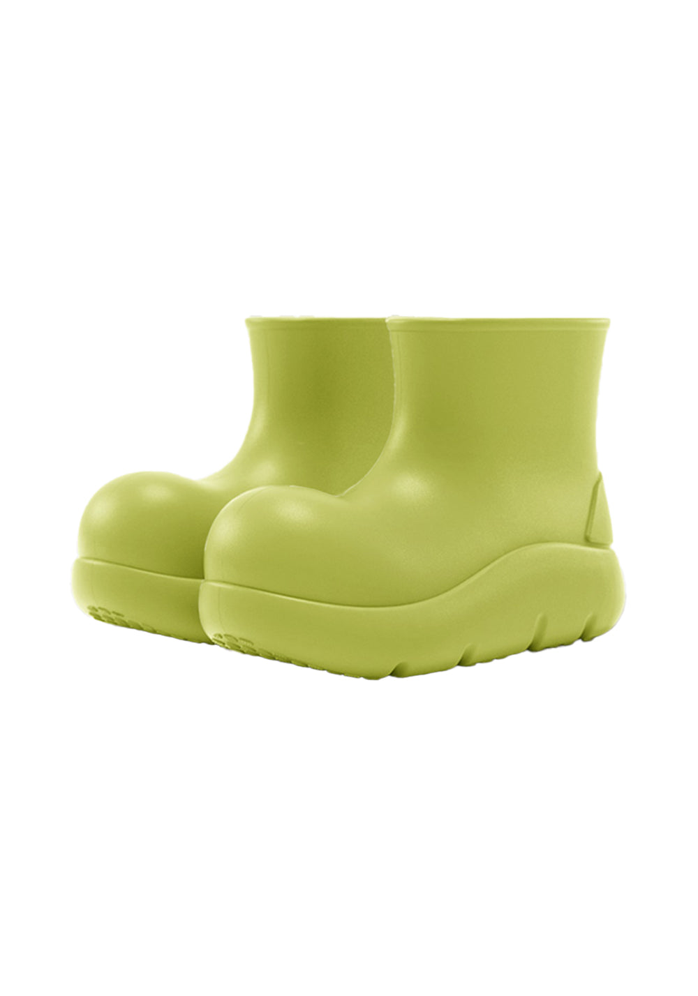 Green Chunky Short Rain Boots
