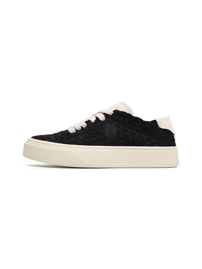 Woven Texture Platform Sneakers