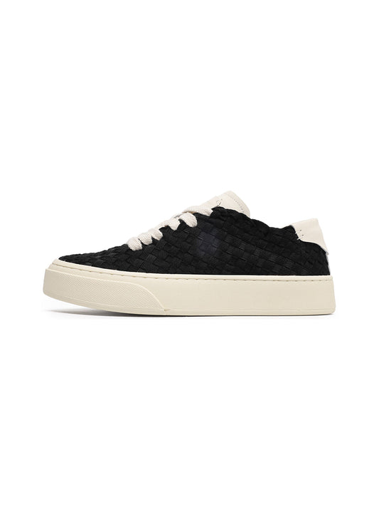 Woven Texture Platform Sneakers