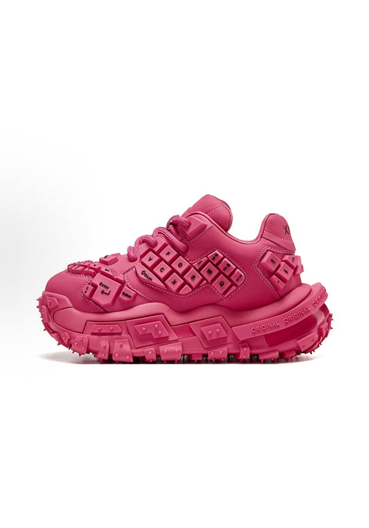 Pink and Red Chunky Keyboard Chubby Sneakers