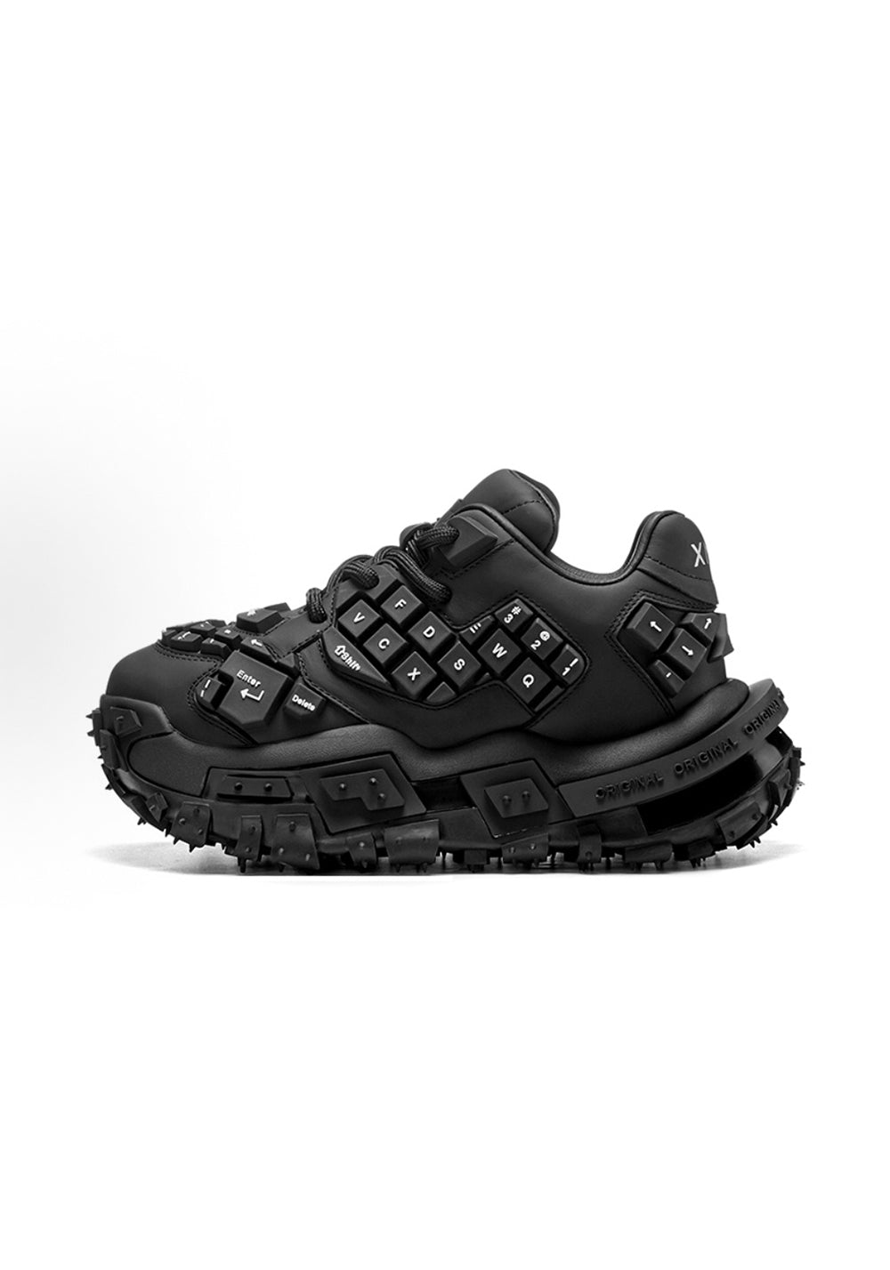 Black Chunky Keyboard Dad Sneakers