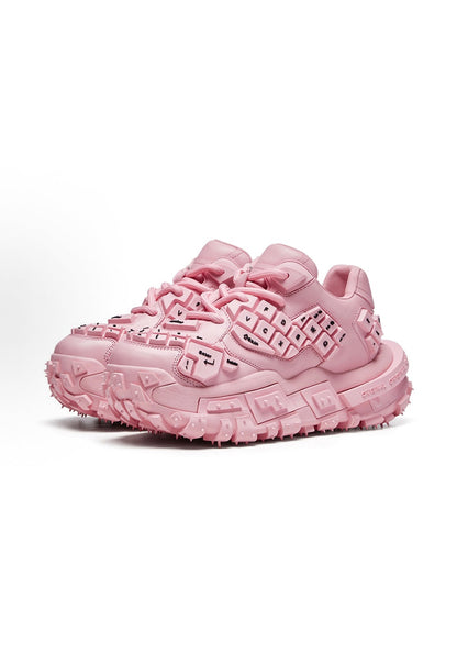 Pink and Red Chunky Keyboard Chubby Sneakers