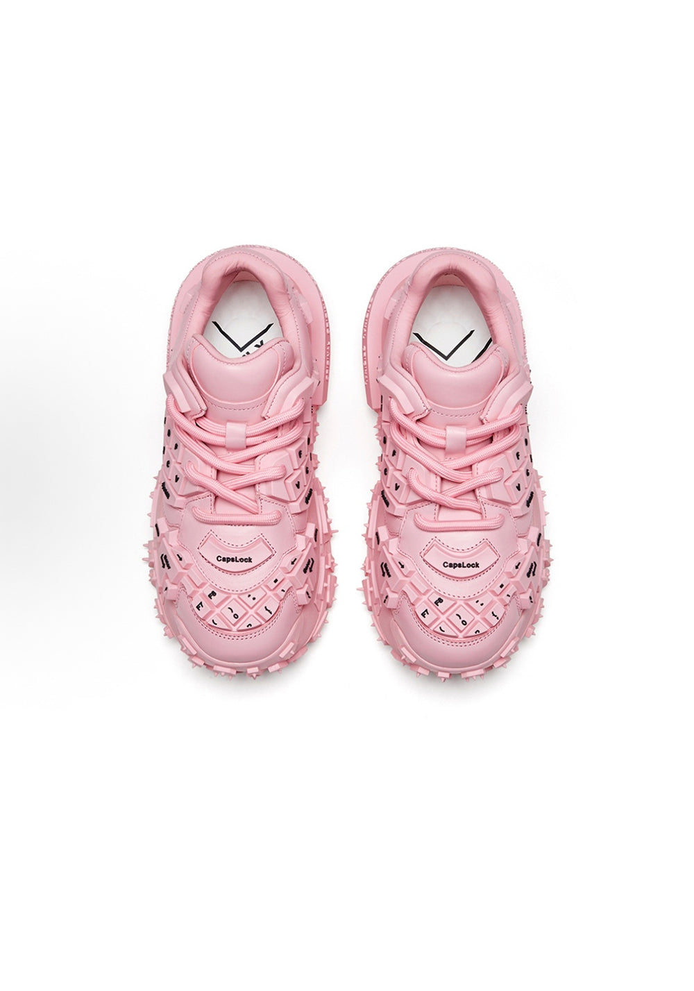 Pink and Red Chunky Keyboard Chubby Sneakers
