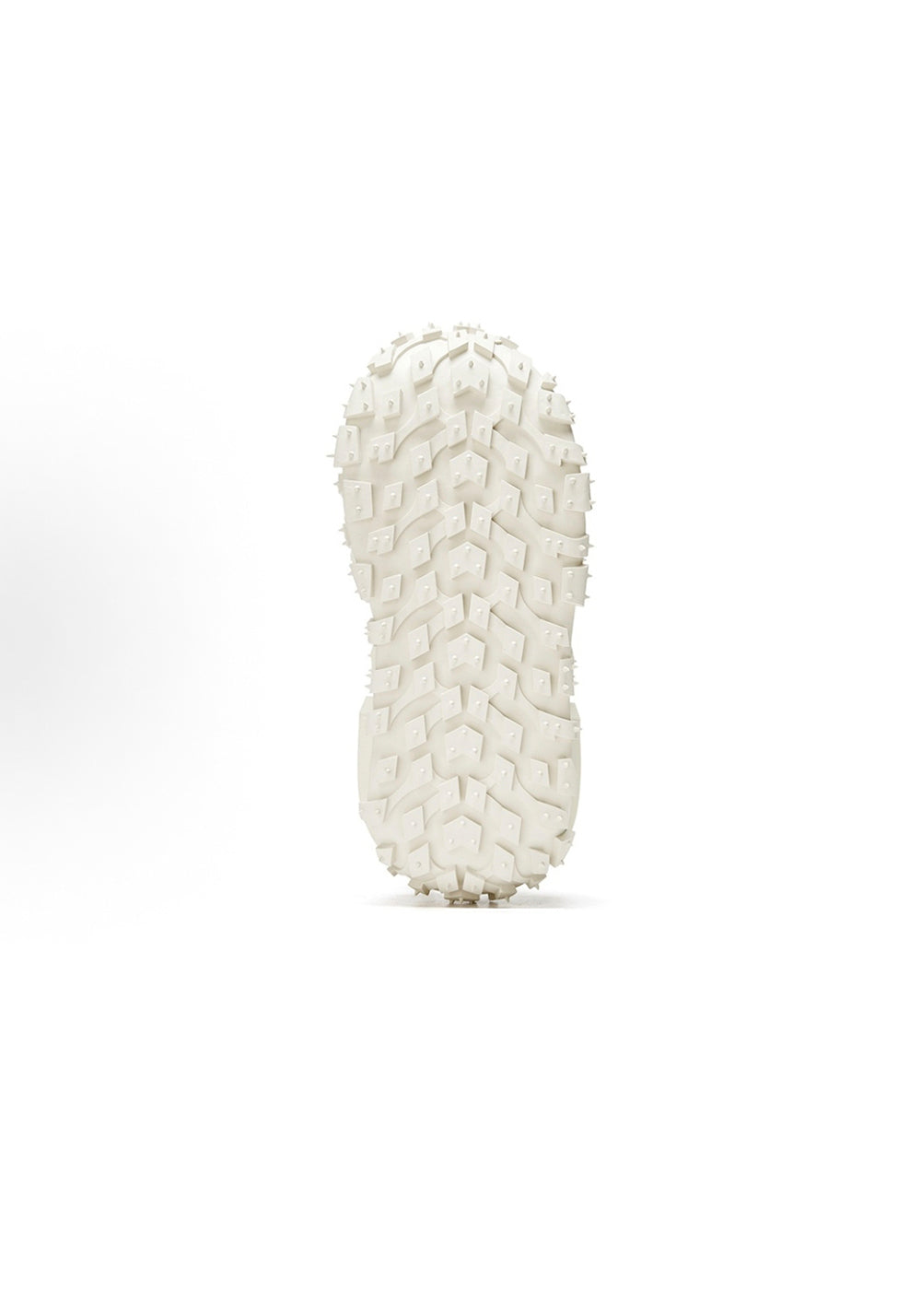 White Hollow Leather Chunky Sneakers