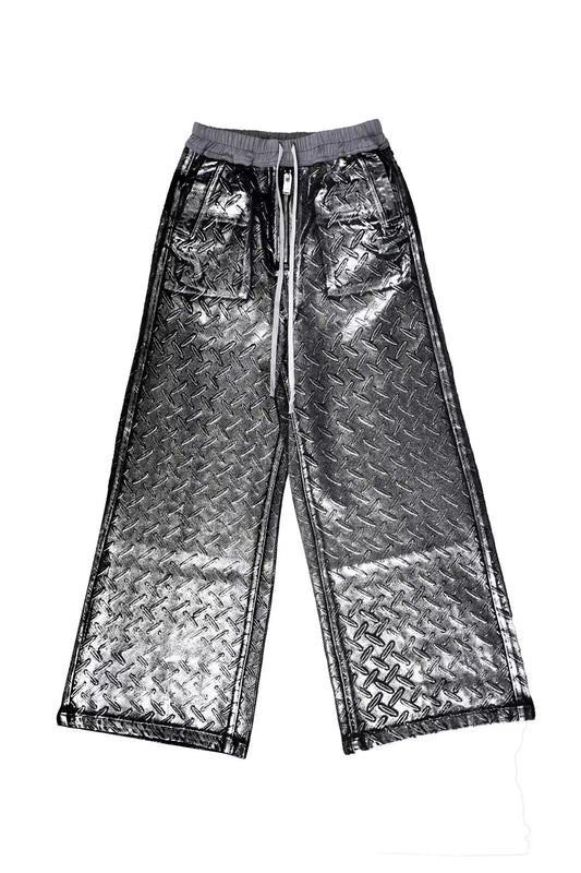 Steel Plate Embossed Cargo Pants