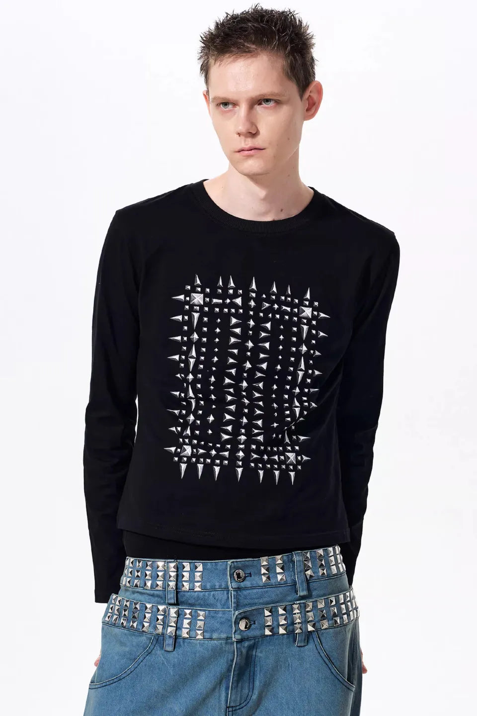 Studded Graphic LS Tee