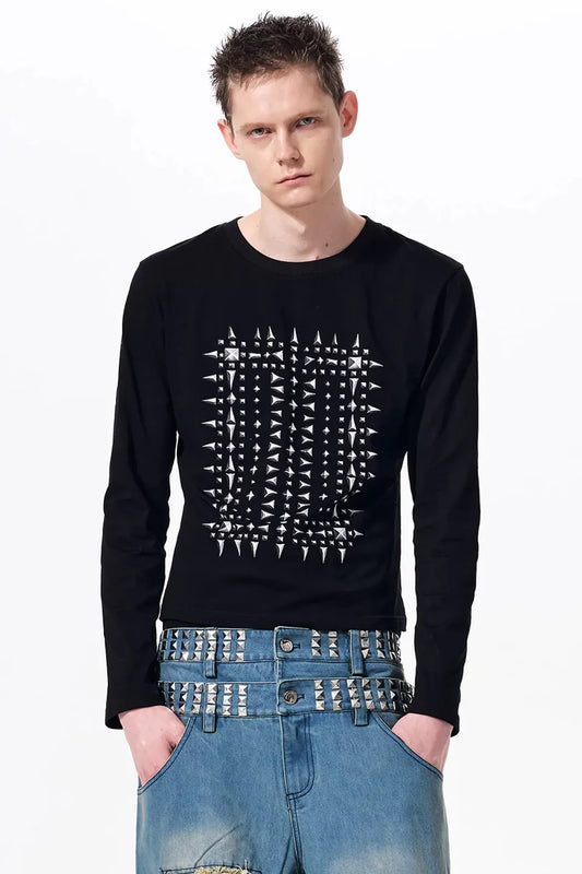 Studded Graphic LS Tee