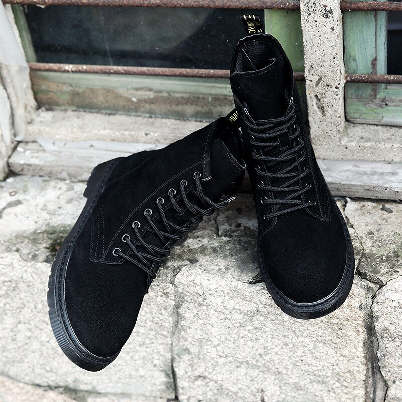 Lace-Up Mid-Calf Boots
