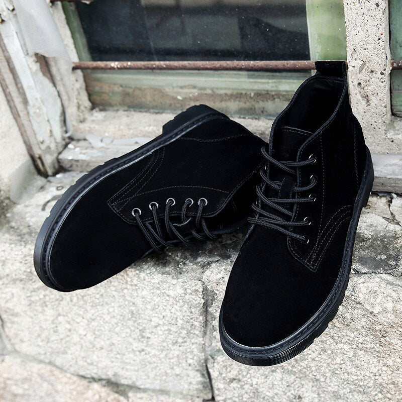 Lace-Up Mid-Calf Boots