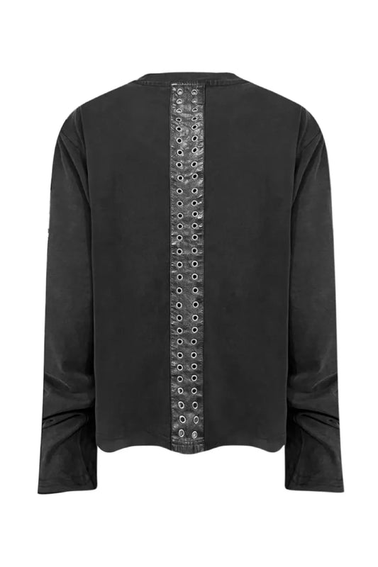 Thorny Sculpted Wash Perforated Long Sleeved T-shirt