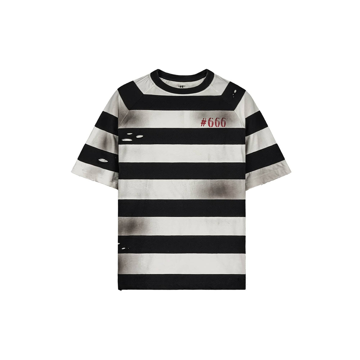 UNDERWATER The Jailbird Distressed Striped T-Shirt