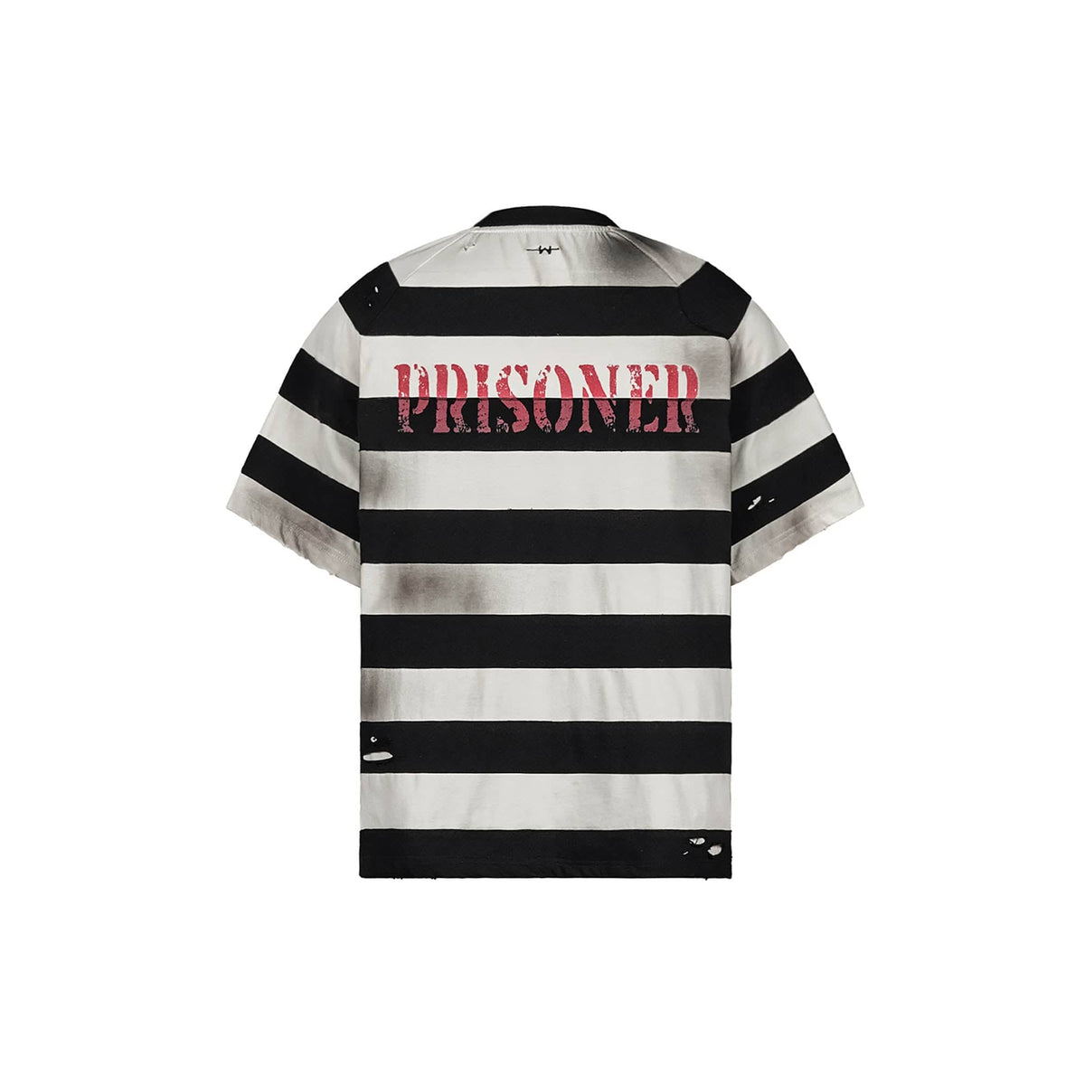 UNDERWATER The Jailbird Distressed Striped T-Shirt