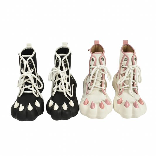 Line art design animal claw high-top sneakers  HL3247