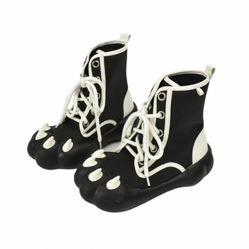 Line art design animal claw high-top sneakers
