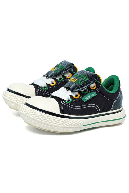 AFGK x OO Black Canvas Sneakers