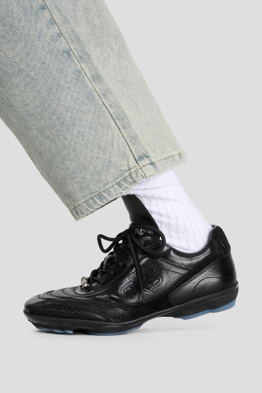 Horsehide Racing Trainer Sneakers
